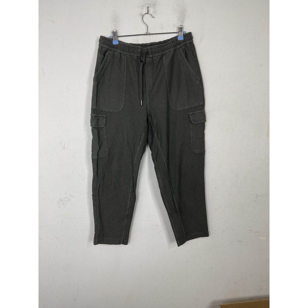 Athleta Farallon Cargo Crop Pants Womens Size 10‎ Gray Drawstring
